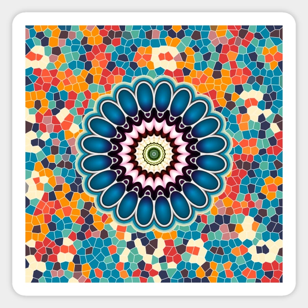 Colorful digital flower Sticker by Gaspar Avila